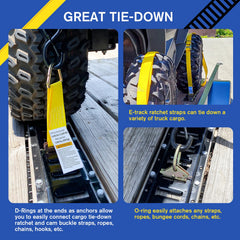 Secure cargo on a trailer with the complete YATOINTO system in action.