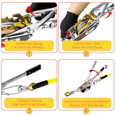 YATOINTO Come Along Winch safety hooks with self-closing latches