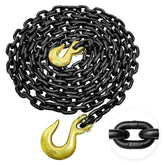 YATOINTO Grade 80 log chain with grab hook for secure towing and hauling.