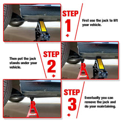 YATOINTO 3-ton locking-ratchet shows quick, secure height locking.