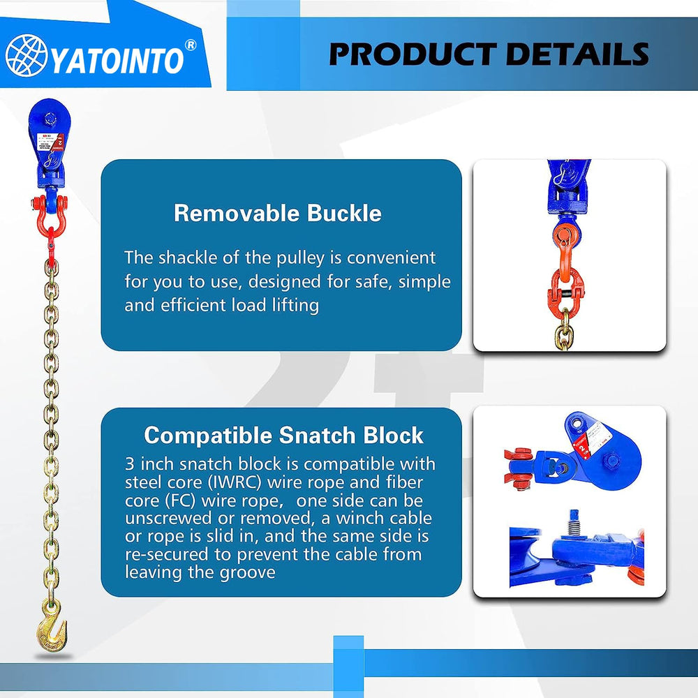 YATOINTO rotating shackle enables 360-degree rotation for safer rigging