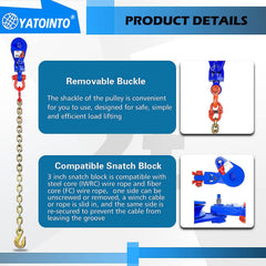 YATOINTO rotating shackle enables 360-degree rotation for safer rigging