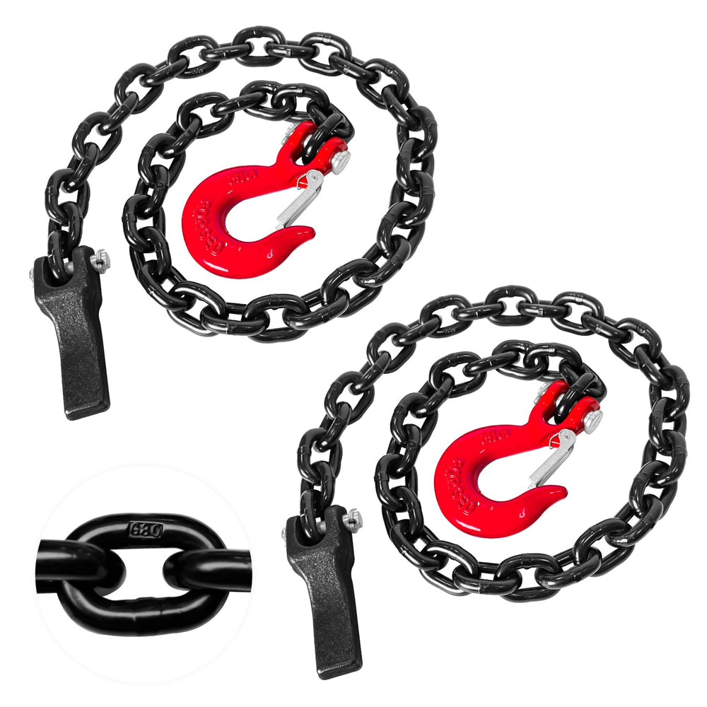YATOINTO trailer safety chain with EP finish in black, corrosion-resistant and durable.