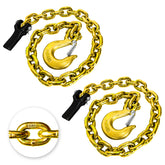 YATOINTO two-pack Grade 80 trailer safety chains, 35-inch length, for secure towing connections.