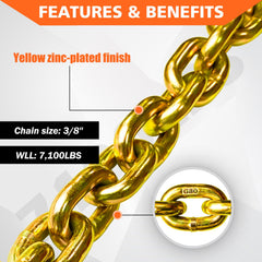 YATOINTO yellow zinc chromate finish protects against corrosion on the road.