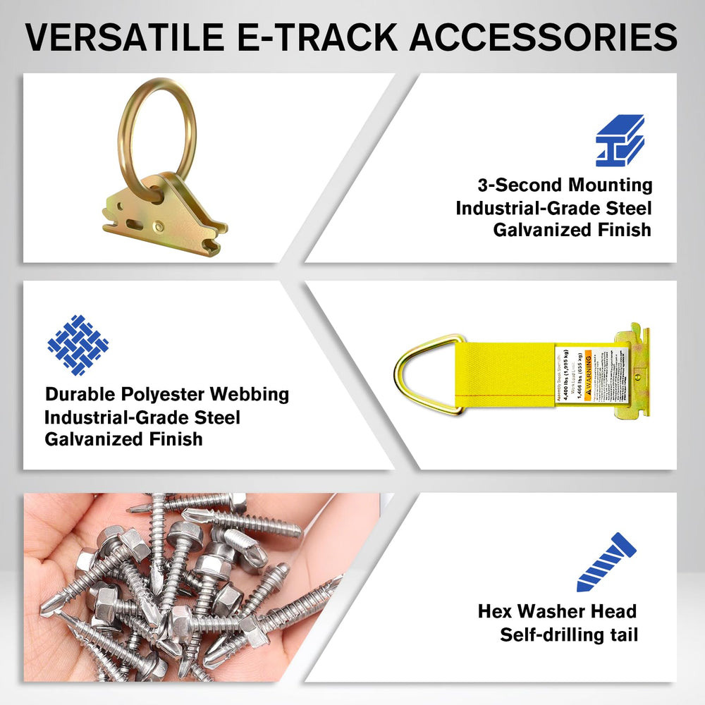 Zinc-coated rails stand up to wear and weather for long-lasting performance.