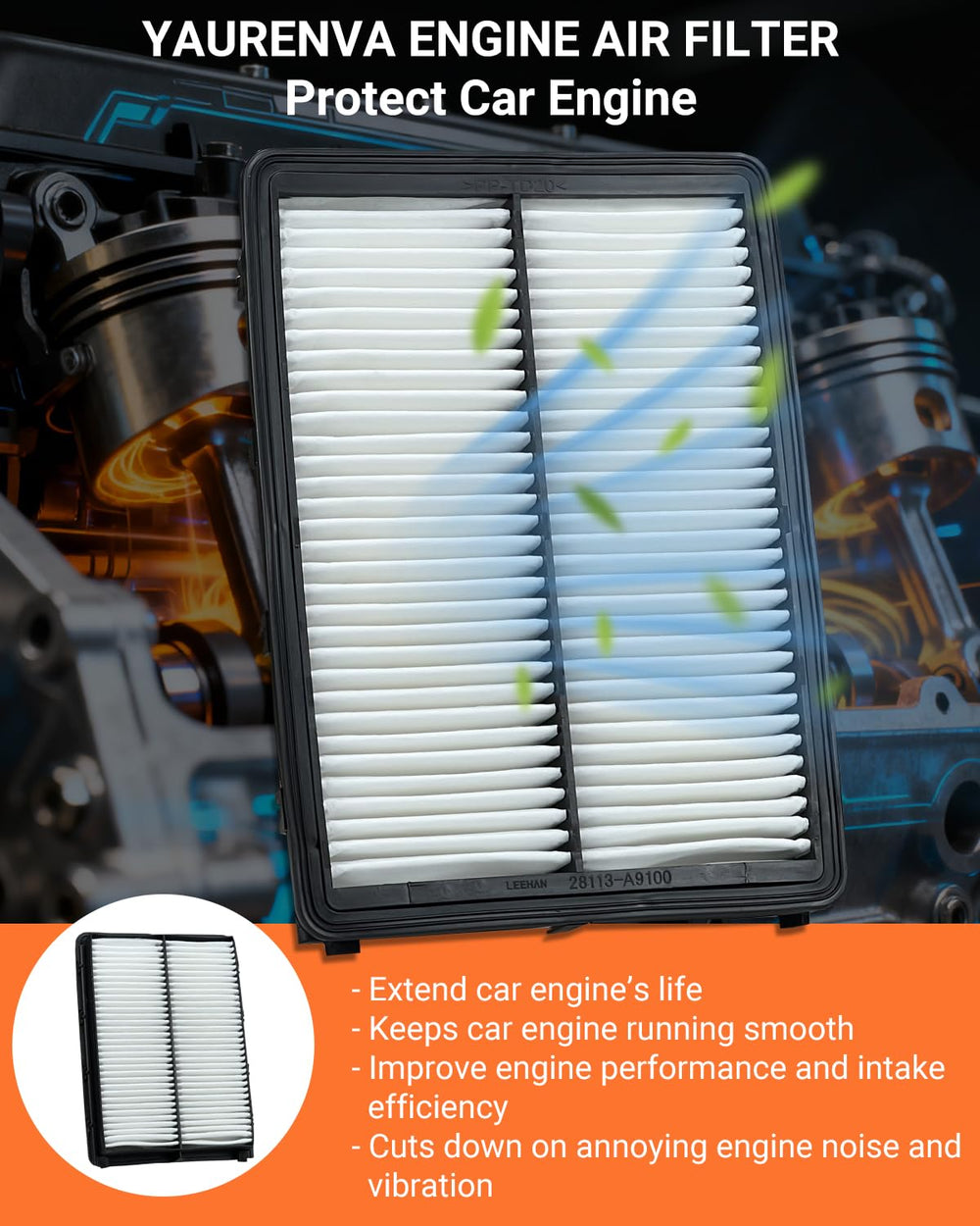 YAURENVA installation-easy-10-min: quick, tool-free swap for better airflow
