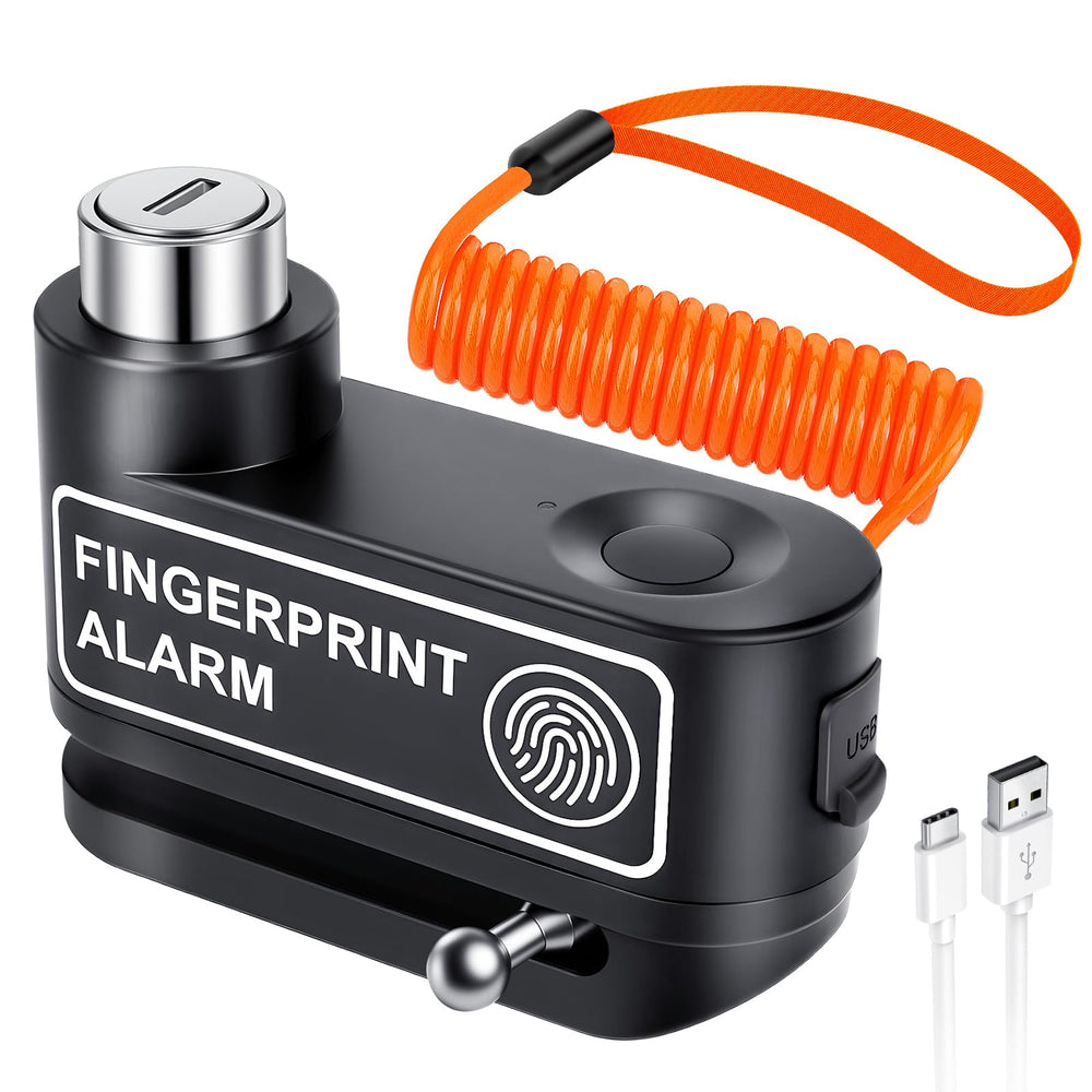 YBLNTEK fingerprint disc lock front view for fast, keyless access