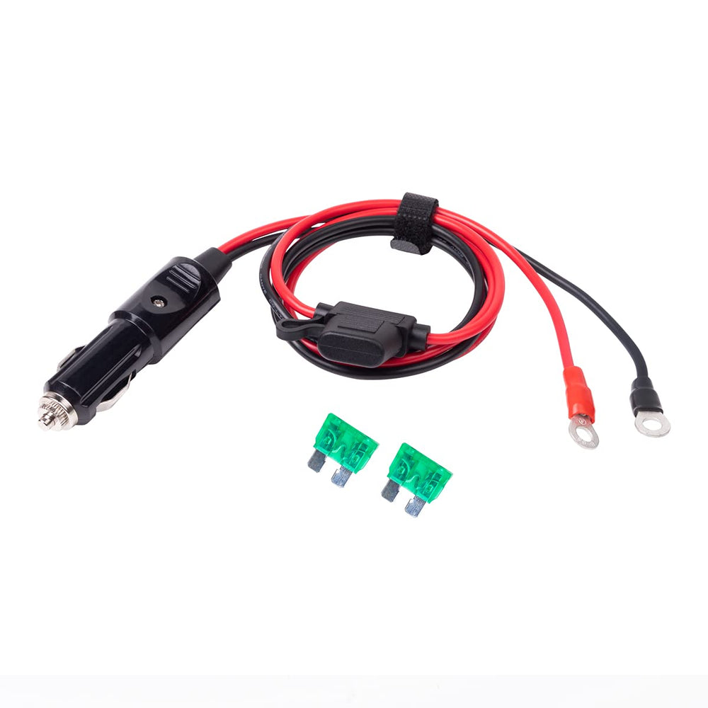 YCIND 6-foot cord in use powering a vehicle accessory with LED on.