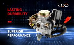 YDO 50cc carburetor box contents include intake manifold.