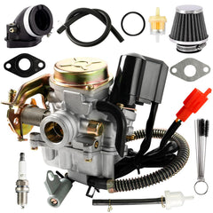 YDO GY6 50cc carburetor intake manifold close view for easy mounting.