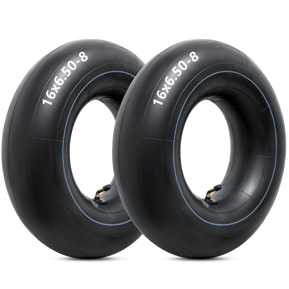 YeYouC heavy-duty inner tube for 16x6.50-8 with TR-87 bent valve enhances air retention