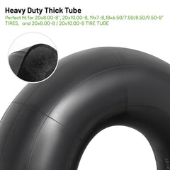 YeYouC inner tube demonstrates compatibility with 20x10-8 tires for wider options.