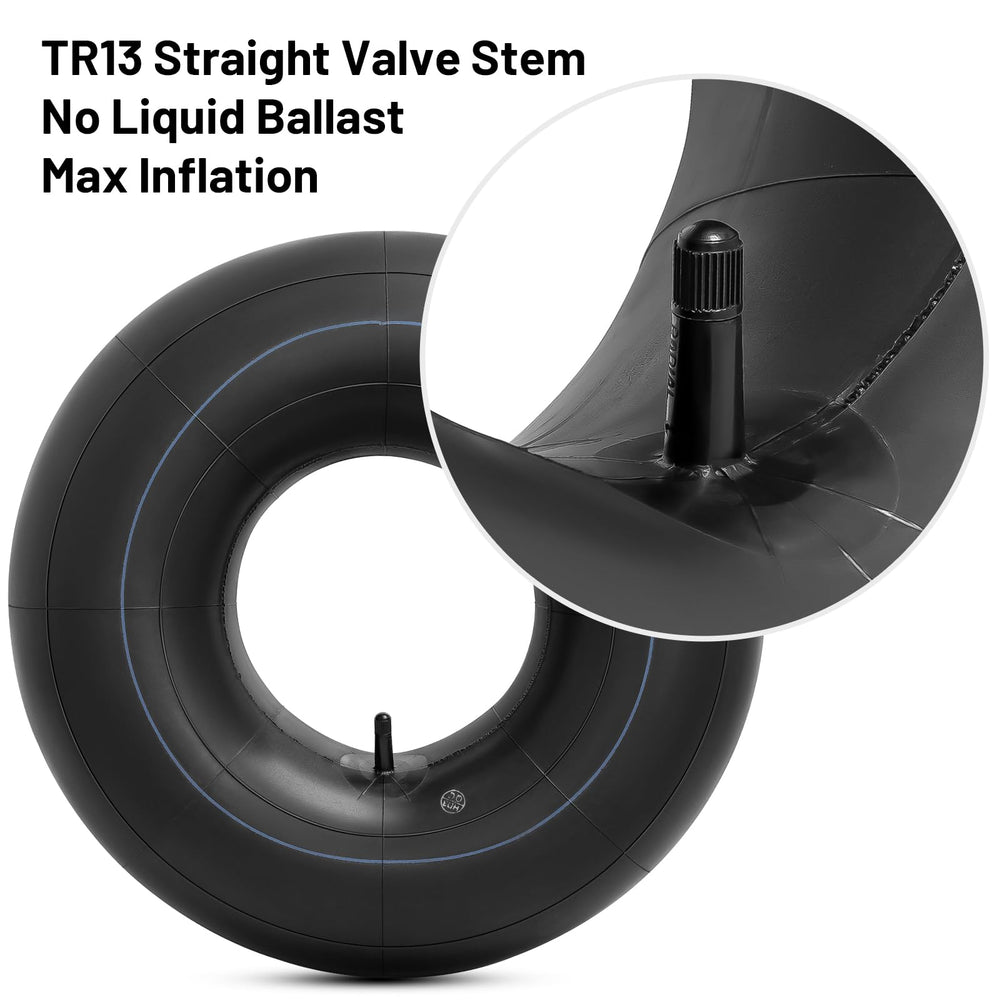 YeYouC inner tube installed on lawn mower wheel for a smooth ride.