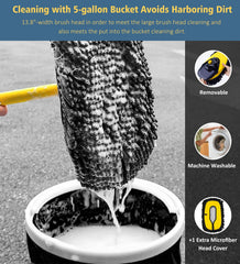 YeewayVeh chenille mop heads provide strong water absorption and gentle cleaning.