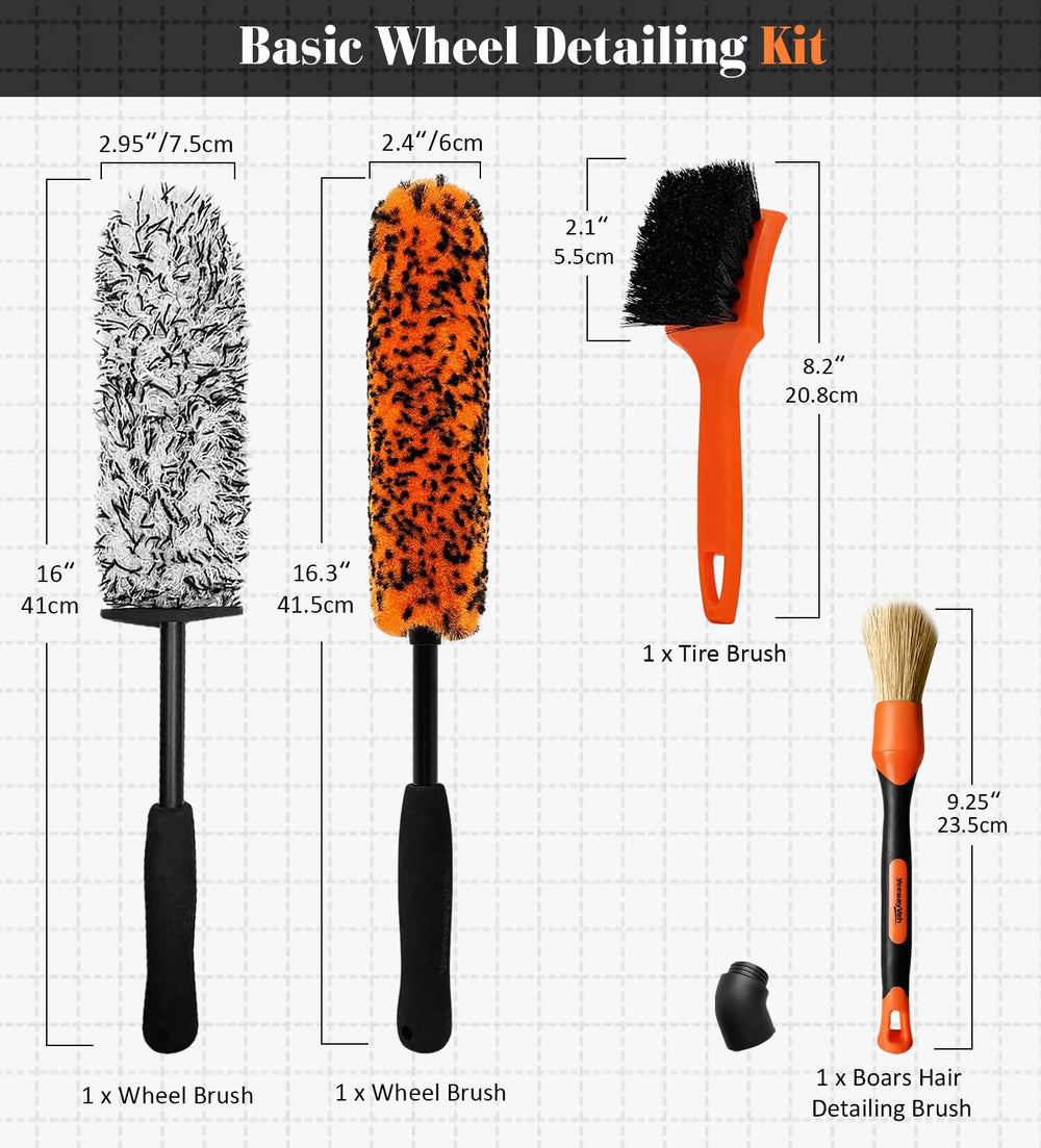 YeewayVeh durable wheel cleaning kit provides versatile tools for wheels and tires.