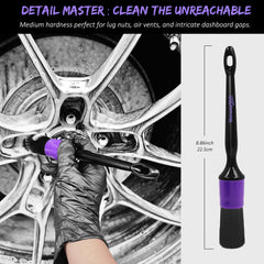 YeewayVeh detail brush slim tip cleans lug nuts and stems precisely