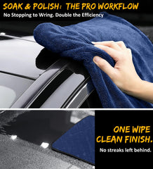 YeewayVeh ultra-soft microfiber towel protects surfaces while absorbing moisture.