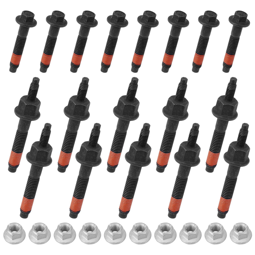 YEHERIT 5.7 exhaust manifold bolts left view, durable hardware for Dodge/Chrysler engines.