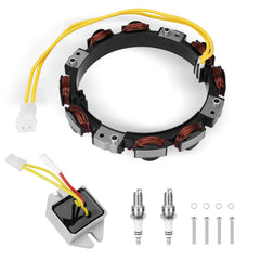 YEHERIT 592830 stator kit ready for Briggs & Stratton engines, with compatible regulator for steady charging.