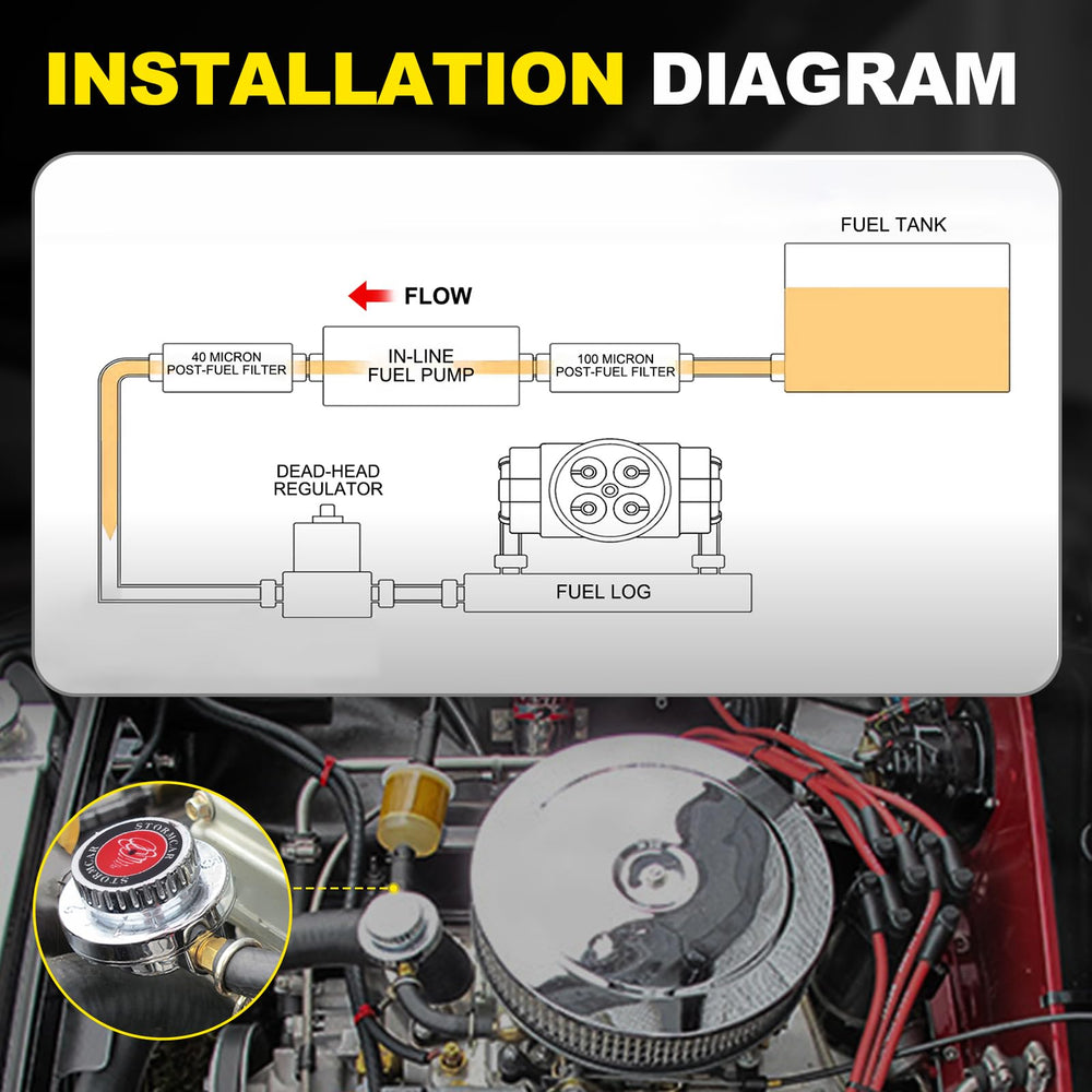YEHERIT 8mm adapter image shows compatibility with common carburetor fuel lines