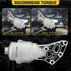 YEHERIT compatible oil filter housing for Kia and Hyundai models ensuring reliable fit
