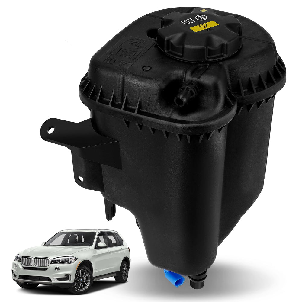 YEHERIT coolant reservoir with sensor and cap for BMW X5/X6 ensures reliable coolant monitoring.