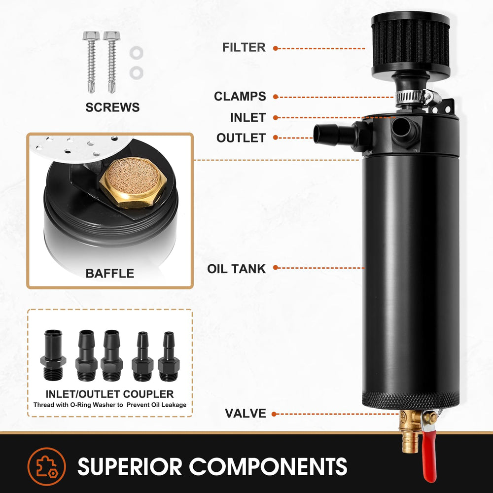 YEHERIT drain valve enables easy oil drainage and maintenance.