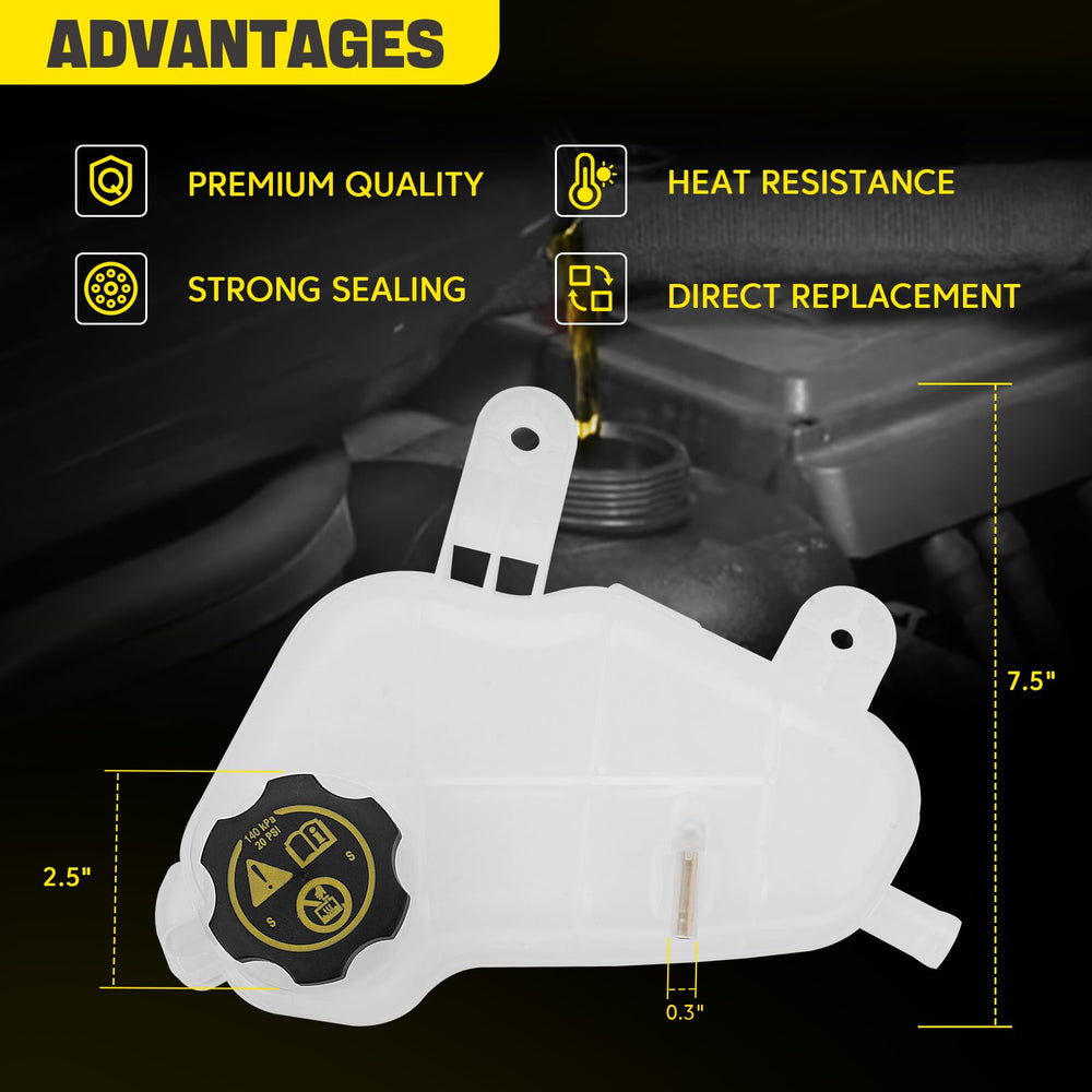 YEHERIT durable material coolant reservoir with rugged construction