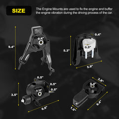 YEHERIT engine mount set vehicle fitment application for 2003 to 2008 Toyota models.