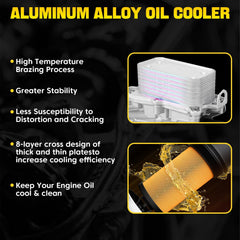 YEHERIT oil cooler core with robust aluminum construction for durability