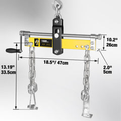 Yellow Jacket setup showing easy chain connection and balance adjustments