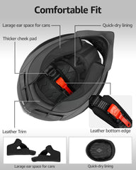 Mouth ventilation feature on YM-915 to reduce fog and enhance breathability