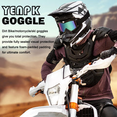 YENPK breathable vents reduce fog in humid or cold riding conditions.