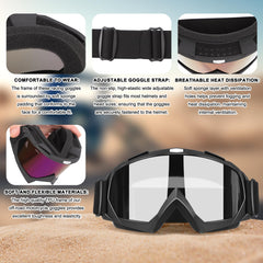 YENPK motorcycle goggles 2-pack, padding close-up highlighting soft foam and ventilation.