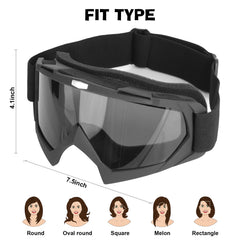 YENPK motorcycle goggles 2-pack, side view, adjustable strap for helmet compatibility.