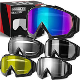YENPK motorcycle goggles front view showing color options for versatile riding