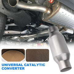 Yeoflagtrade catalytic converter universal-fit option suits multiple vehicle models.