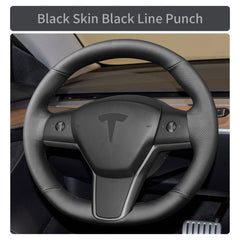 Yeolpise Model Y steering wheel cover with comfortable, breathable grip for daily driving.