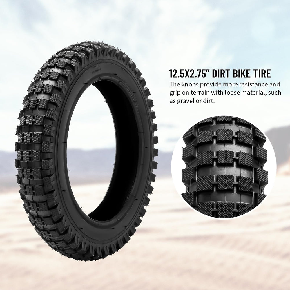 YeYouC 12.5x2.75 tire tread closeup showing durable grip and rugged performance