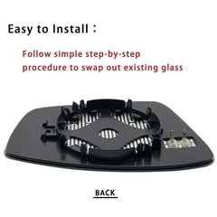 Yeparie passenger-side mirror lower-glass assembly ensures correct mounting and smooth operation.
