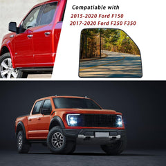 Yeparie towing mirror convex glass for F-250/F-350 widens rear view while towing