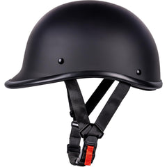 Yesmotor Hawk half shell helmet front view for urban rides in matte black