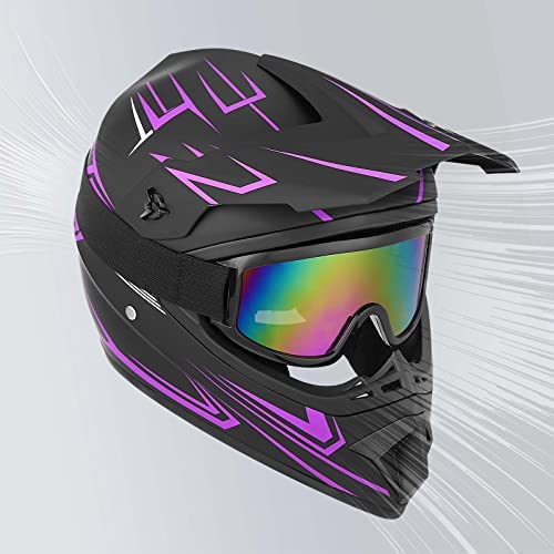 Yesmotor Youth Motocross Helmet side view shows aerodynamic design