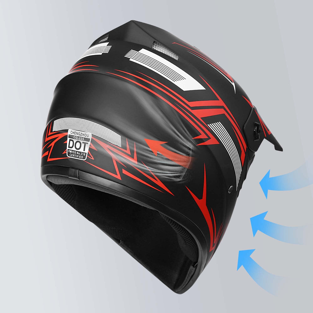 Yesmotor Youth MX helmet sun visor offers adjustable shade.