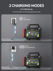 YESPER 78000mAh jump starter with USB-C and DC charging options