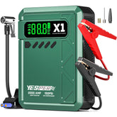 YESPER jump starter with air compressor inflates tires quickly and safely
