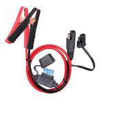 YETOR 10AWG battery alligator clips on a 2ft cable for quick charging.