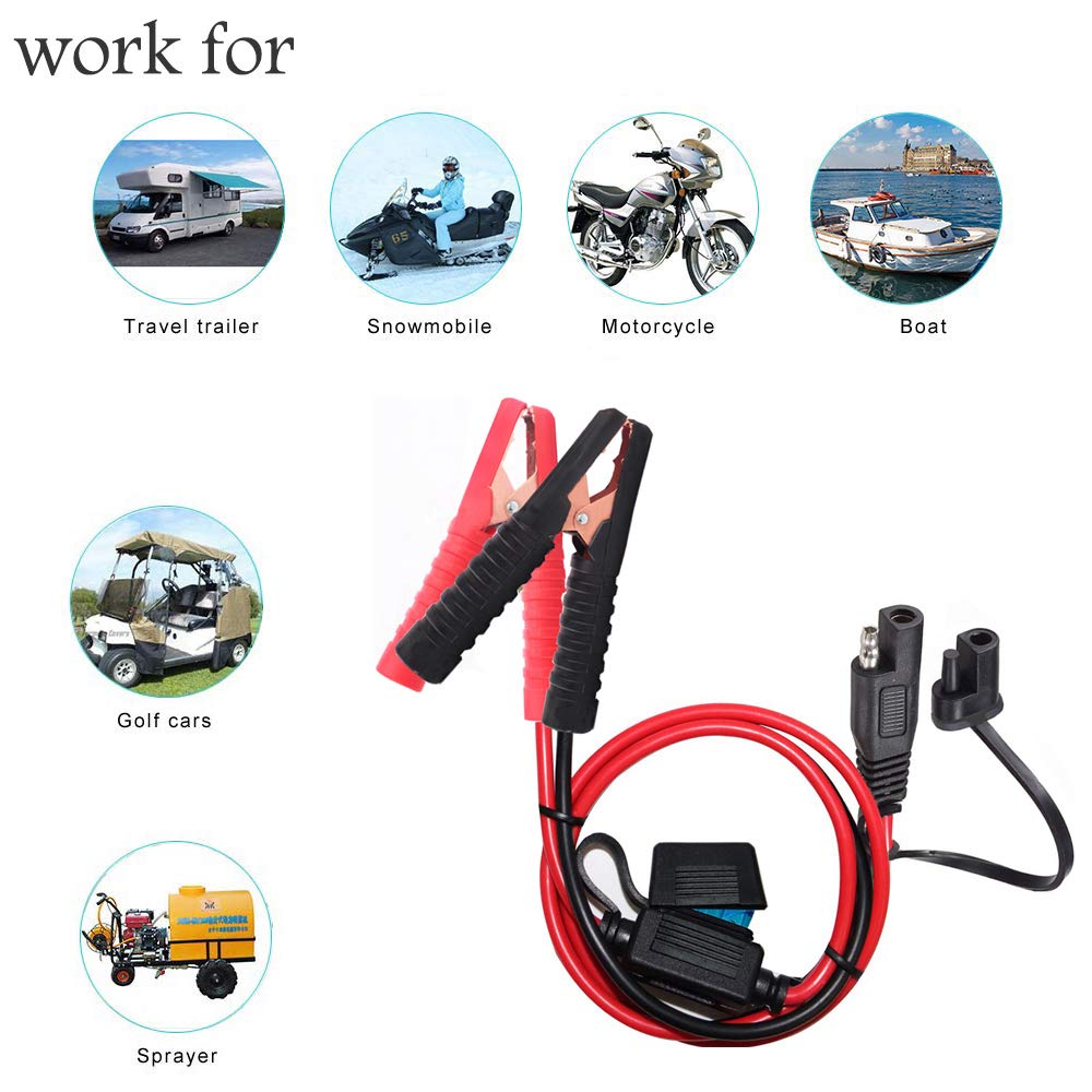 YETOR secure alligator clip connection for fast charging sessions.