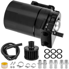 YEYETUO oil catch can 300ml with black baffled design for cleaner intake